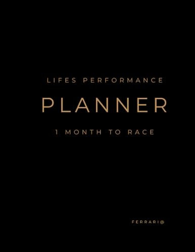 The Life Performance Planner: Lifes Race simulation for 1 Month. A4 with black cover with Daily Weekly and Monthly assessment