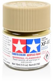 Pintura maqueta tamiya XF60 Amarillo Oscuro mate