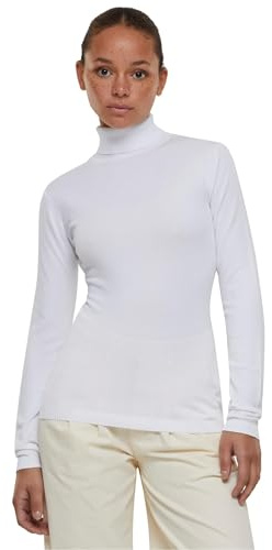 Urban Classics Damen Sweatshirt Ladies Knitted Turtleneck Sweater White XXL