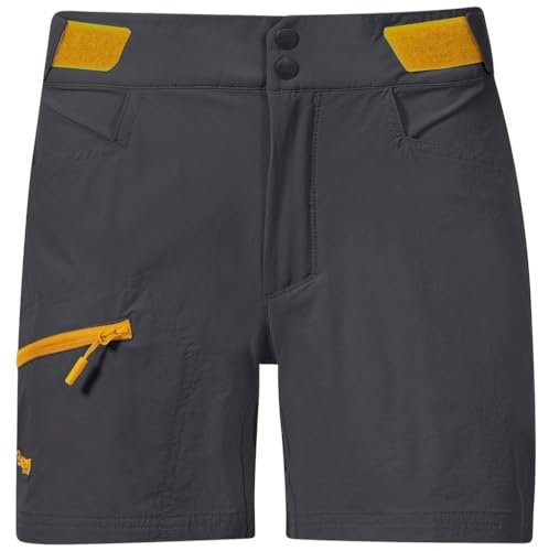 Bergans Damen Cecilie Softshell Shorts, solid dk grey-cloudberryyellow, M