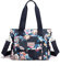 SODOLLEE Handtaschen Damen Mode Bedruckte Umhängetasche Leichtgewicht Nylon Schultertaschen Mehrere Taschen Crossbody Bag für Einkaufen Reisen Täglicher Gebrauch Blume C