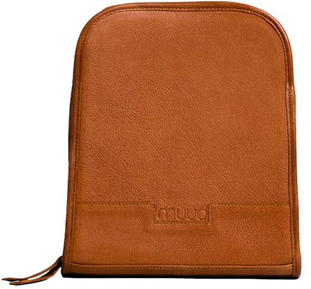 Frida's Wollhaus muud Voss handgefertigtes exklusives Lederetui für Stricknadeln 2 Farben (Whisky)