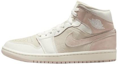 Nike Women's Air Jordan 1 Mid Shoes, Coconut Milk/Legend Pink-sail, 3.5 UK