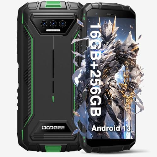 DOOGEE S41 MAX Moviles Resistentes 2024, 16GB + 256GB/1TB Movil Irrompible, 13MP+8MP Android 13 Movil Antigolpes, 6300mAh Batería, 5.5 HD+ Movil Todoterreno, IP68/69K/Dual 4G SIM/Face ID/OTG/NFC/GPS