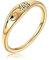 Joliernelle Gold Geburtsblume Juli Ring Personalisiertes Geschenk für Damen Siegelring Größe 59