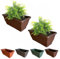 BROWN&GREEN Jardineras Exterior Grandes con Plato - Jardineras Exterior 60x19x18 - Jardinera Bronce - Jardinera Rectangular - Jardineras - Jardinera Exterior Grandes Plastico -Floreiras Exterior