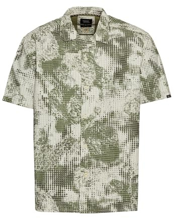 camel active Herren Kurzarm Hemd aus Baumwolle