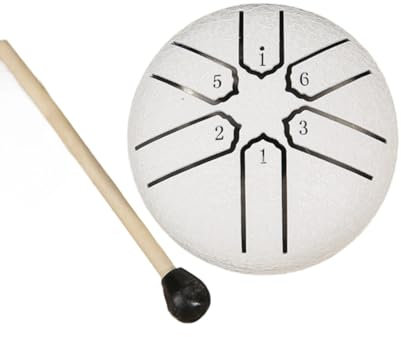 Pcivzxam 3 6-Ton Steel Tongue Drum Mini Hand Pan Drums mit Drumsticks Percussion Musikinstrumente Schlagzeugzubehör F