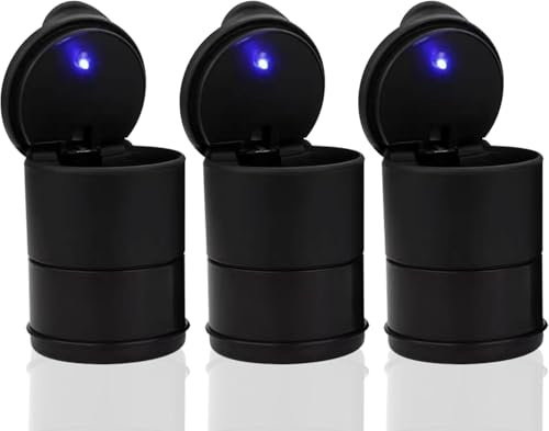 Auto-Aschenbecher (Elektrifiziert) fur Peugeot 208 2008 2014-2018, Anti-Geruch-Auto-Aschenbecher Mit Deckel, Auto Rauchfrei Aschenbecher Portable.