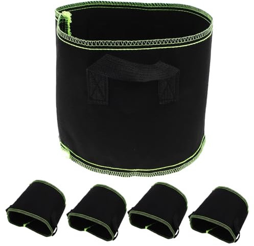 KITANDOVE 5st Pflanzenanbaubeutel Beutel Für Den Kartoffelanbau Aufbewahrungstasche Für Pflanzen Pflanzbeutel Für Den Garten Tomaten Wachsen in Säcken Nonwoven-wachstumsbeutel Vlies Black