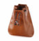Klassische Echtleder Münztasche - Retro Münzbeutel mit Kordelzug |Handgefertigt aus Premium-Rindsleder für Damen & Herren | Mini Geldbörse,Münzbörse,Minibörse,Geldbeutel (Klassisch, braun)