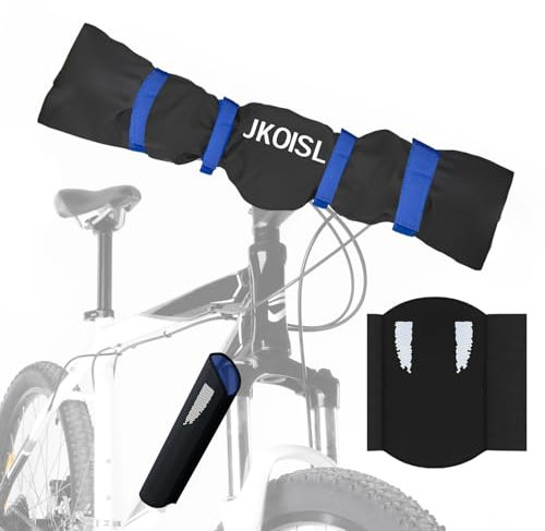 Ebike Akku Schutzhülle[Für 32-40 cm Rahmenumfang]+ Ebike Lenkerschutzhülle, JKOISL 2 Stück E-bike Transportschutz Set, ebike Fahrrad Zubehör Set