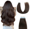Sunya Tape in Extensions Echthaar Dunkel Braun Tape Extensions Echthaar Haarverlängerungen Natürlich Gerade Skin Weft Invisible Remy Tape ins Hair Extensions 30cm 40g/pack 20 Stück