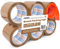 ADHES Braunes Verpackungsband, 12ROLLS Industrielles Paketband Mit Geringem 48mm x 50m Lärm für Box-Verpackung, Umzugsboxen, Verpackungsband stark für Umzugshaus