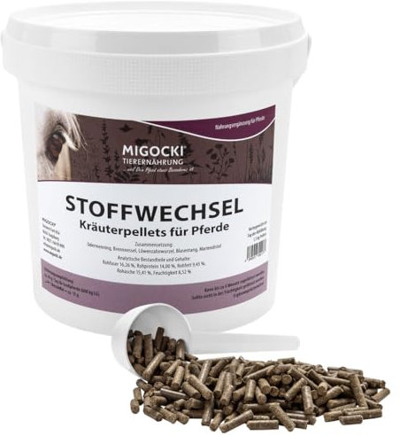 Stoffwechselkräuter für Pferde - Kräutermischung ohne Zusätze, pelletiert 1,5kg