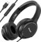 Wuopzf USB C Wired Over-Ear Headphones with Microphone, Volume Control, Share Port, and Adjustable Headband Foldable Stereo Headset for iPhone 16, Samsung, Laptop, Gaming, Travel