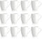 com-four® 12x Kaffeetassen aus Keramik - Kaffee-Becher in modernem Design - Basic Kaffeepott White für Kalt- und Heißgetränke - weiße Henkeltasse - Trinkbecher 300 ml (12 Stück - cremeweiß)