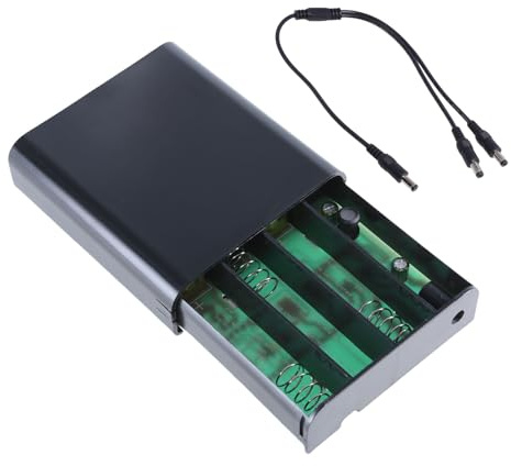 Ksikdeg Netzteilbox USB 5V 9V 12V Ausgang 3Pcs 18650 Akku Powerbank Case für Router (Batterie nicht