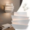 charlique® Wandleuchte innen, weiss - Design Wandlampe Wave Light, mit 2 Stück LED G9 Lampen, Wandbeleuchtung für Wohnzimmer, Schlafzimmer, Flur, Treppenhaus, …