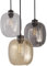 Liadomo Pendelleuchte Magellan – 3-flammiges Cluster – für runde Esstische – bunte Glasschirme – Honig/Braun/Transparent – skandinavisch – 3x E27 (Honig)