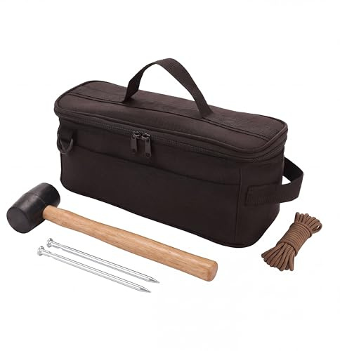 Werkzeugtasche, Wetterfeste Zeltheringe Aufbewahrungstasche | für praktische Outdoor-Ausrüstung, Oxfordgewebe Tragetasche für Zeltheringe, Seile, Hammer für Camping, Angeln, Wandern