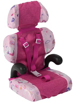 Bayer Chic 2000 Puppen-Autositz Einhorn – Spielzeug Kindersitz, pink, 26 x 22 x 38 cm