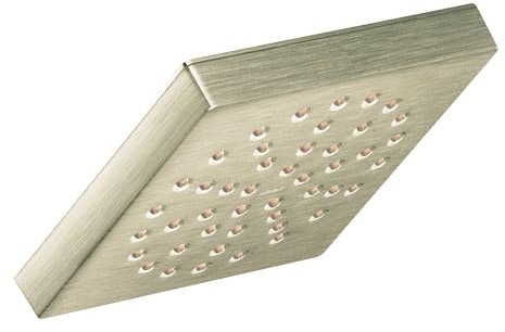 Moen S6340EPBN 90 Degree Eco-Performance Single-Function Showerhead with Immersion Technology at 2.0 GPM Flow Rate, 6-Inch, Brushed Nickel