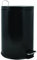 MSV 20 L Papelera Negra 20L, Acero Inoxidable, 2 cm