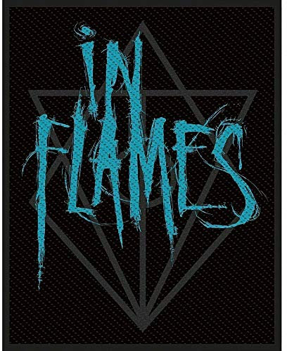 In Flames Aufnäher Blue Logo Patch Patch - Gewebt & Lizenziert !!
