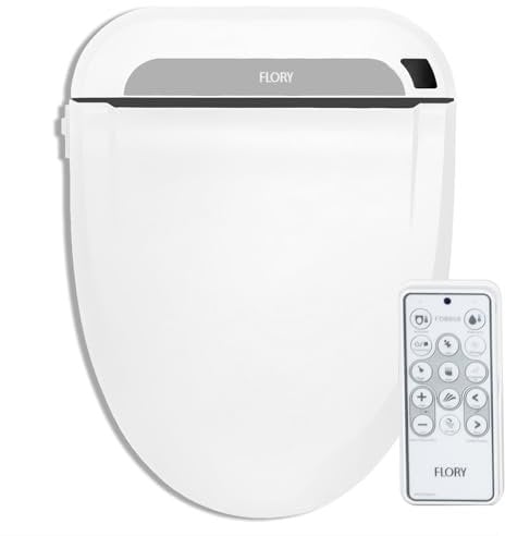 R FLORY FDB608 Siège de bidet électronique, Siège chauffant, Eau chaude et sèche,Siège de toilette intelligent,Bidet Toilette WC Bidet Japonaise Pulvérisateur (Normal-EU)