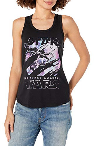 Star Wars Episode VII Galaktisches Poster für Damen - Schwarz - Mittel