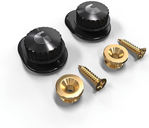 D'Addario Universal Strap Lock System, Gold, by D'Addario