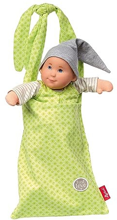 sigikid, Mädchen, Spielpüppchen mit Beutel, Pallimchen, Softdolls, Grün, 24926, 34 x 11 x 10 cm