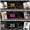 2 personalised birthday banner Photo Silver Gold Pink party wedding poster decoration 18th 21st 30th 40th 50th 60th 70th