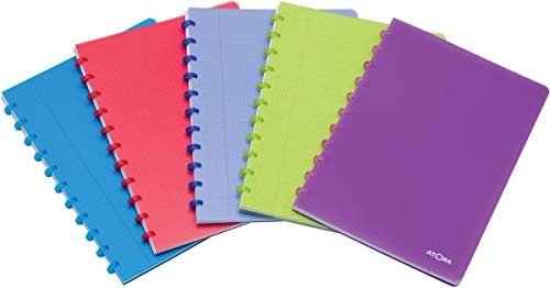 Atoma Trendy schrift, ft A4, 144 bladzijden, commercieel geruit, transparant blauw