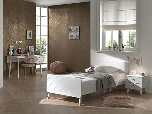 Vipack Billy Jugendzimmer Set 3-TLG. Best. aus: Bett 90 x 200 cm, Nachtkonsole und Schreibtisch