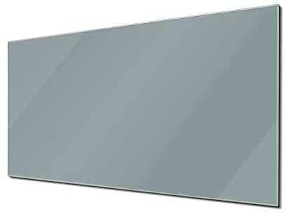 Banjado Glas Magnettafel 100x50cm - Magnetwand und Memoboard für Küche, Büro, Kinderzimmer - Inkl. 4 Magnete & Montageset - Grau