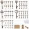 GEERDAN Ouvre Bouteilles Lot de 50, Vintage Porte Clef Decapsuleur avec des Étiquettes Cadeaux, Mariage pour Invite Décoration pour Bar Fête Anniversaire Noël (Bronze)