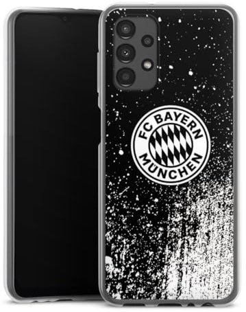 DeinDesign Silikon Hülle kompatibel mit Samsung Galaxy A13 4G Case transparent Handyhülle FC Bayern München Offizielles Lizenzprodukt FCB