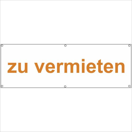 Indigos UG - Plane wasserdicht Gerüstplane - p05 - Zu vermieten - Banner - 300 cm x 100 cm - Baustelle, Garten, Zaun oder Veranstaltung im Sommer - Werbeplane - Werbung
