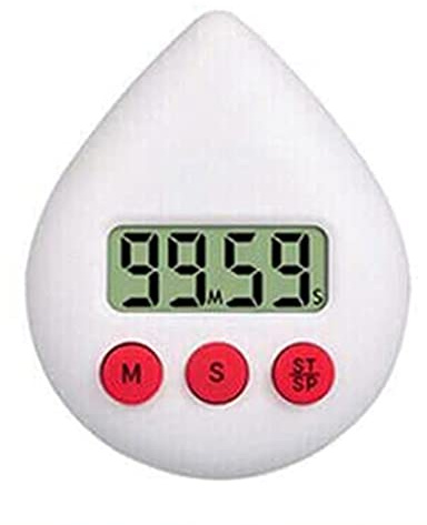Dropfree Horloge de Salle de Bain NuméRique éTanche pour Douche avec Minuterie, TempéRature, Humidité et Compte à Rebours Visuel - Murale Blanc