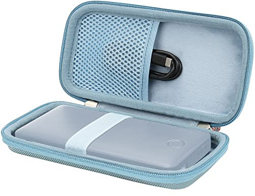 khanka Replacement Hard Travel Case for Anker 325/535 PowerCore 20K Portable Charger 2000mAh Case Only (Blue)