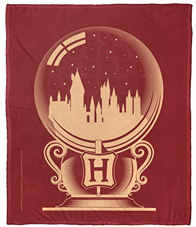 Northwest Harry Potter Überwurfdecke, seidig, 127 x 152 cm, Schneekugel