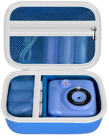 Digitalkamera-Schutzhülle, kompatibel mit Agoigo/für Seckton/für DEKER/für Miiulodi/Yoophane Kinderkamera. Wasserfeste Kameraaufbewahrung für Kabel, Speicherkarte und Zubehör (nur Tasche), dunkelblau