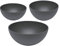 3er Set Magu Natur-Design Schüssel Anthrazit Ø 16, 20, 26 cm aus einem Polymer aus natürlichen Materialien Schüsselset Salatschüssel