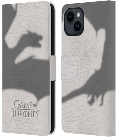 Head Case Designs Officially Licensed HBO Game of Thrones Dragon Key Art Leather Wallet Case Compatible With Apple iPhone 15