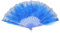 sourcing map Feather Hand Fan,Dark Blue Vintage Folding Fan Feather Fan Handheld for Halloween Party Wedding Dancing Decoration