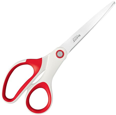Leitz WOW Titan Schere, Hochwertige Universalschere mit ergonomischem Griff, Klingen aus rostfreiem Stahl, Für zu Hause, Büro und Schule, Rechts- und Linkshänder, Länge 20,5 cm, 53192026