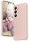 SURPHY Coque pour Samsung Galaxy S24, Silicone Liquide Protection Individuelle pour Chaque Objectif Épaissie Premium Etui pour Samsung S24 6,2 Pouces (2024), Sable Rose