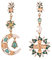 QKEPCY Sonne Mond Ohrringe Damen - Boho Hängende Gold Opal Tropfen Baumeln Asymmetrische Mondstein Schmuck - Mond Stern Geschenk für Frauen Mädchen